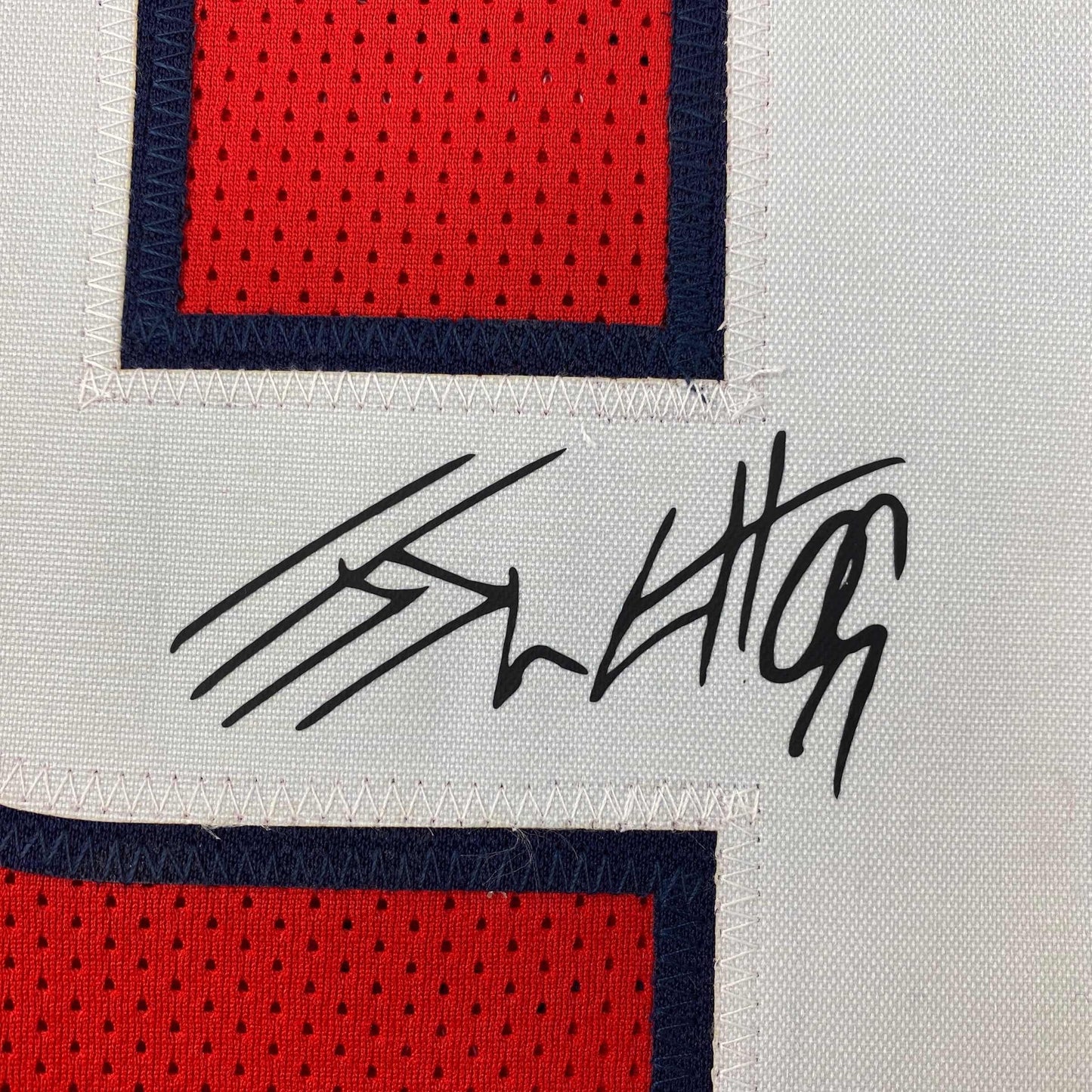 Facsimile Autographed JJ J.J. Watt Houston Red Reprint Laser Auto Football Jersey Size Men's XL