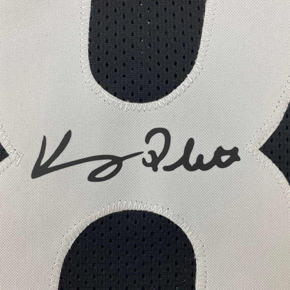 Facsimile Autographed Kenny Pickett Pittsburgh Black Reprint Laser Auto Football Jersey Size Men's XL