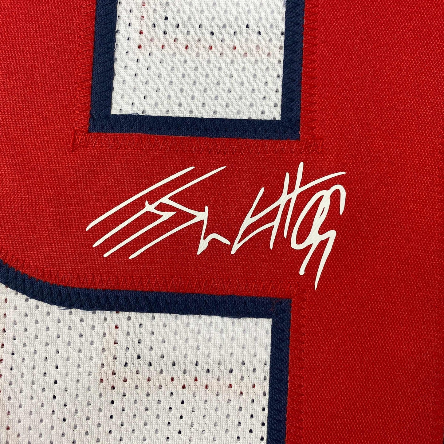 Facsimile Autographed JJ J.J. Watt Houston White Reprint Laser Auto Football Jersey Size Men's XL