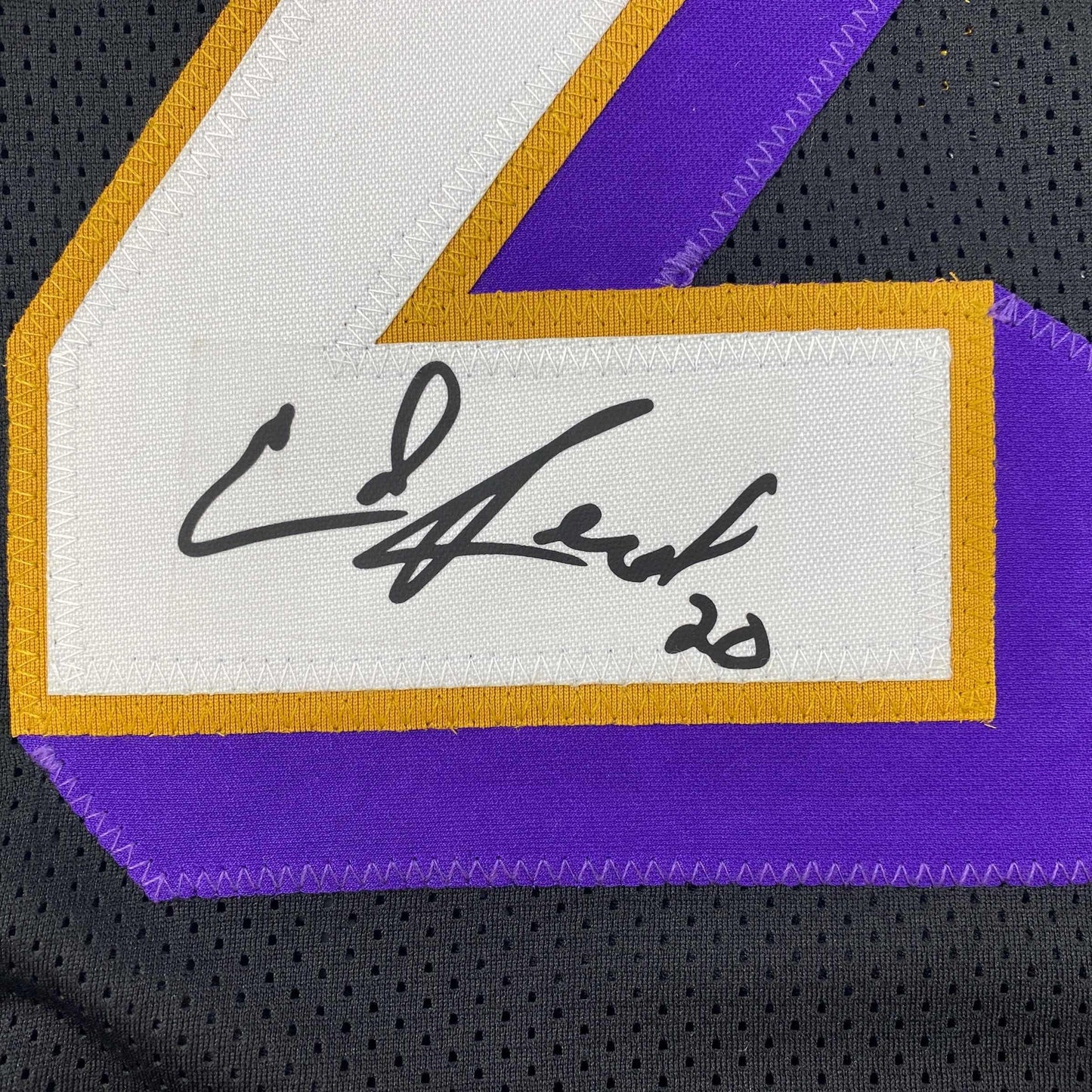 Facsimile Autographed Ed Reed Baltimore Black Reprint Laser Auto Football Jersey Size Men's XL