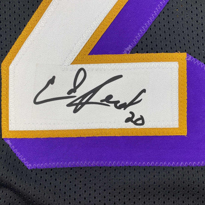 Facsimile Autographed Ed Reed Baltimore Black Reprint Laser Auto Football Jersey Size Men's XL