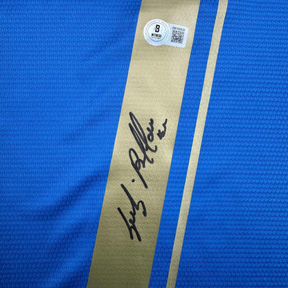 Autographed/Signed Gianluigi Buffon Italy Blue Soccer Futbol Jersey Beckett BAS COA