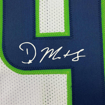 Facsimile Autographed D.K. DK Metcalf Seattle White Reprint Laser Auto Football Jersey Size Men's XL