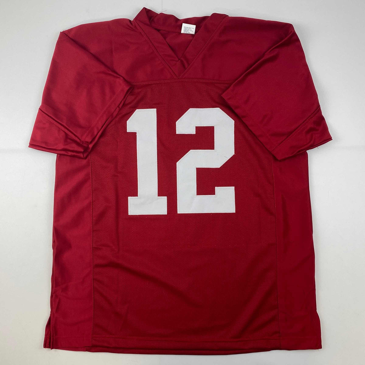 Facsimile Autographed Joe Namath Alabama Red Reprint Laser Auto College Football Jersey Size Men's XL