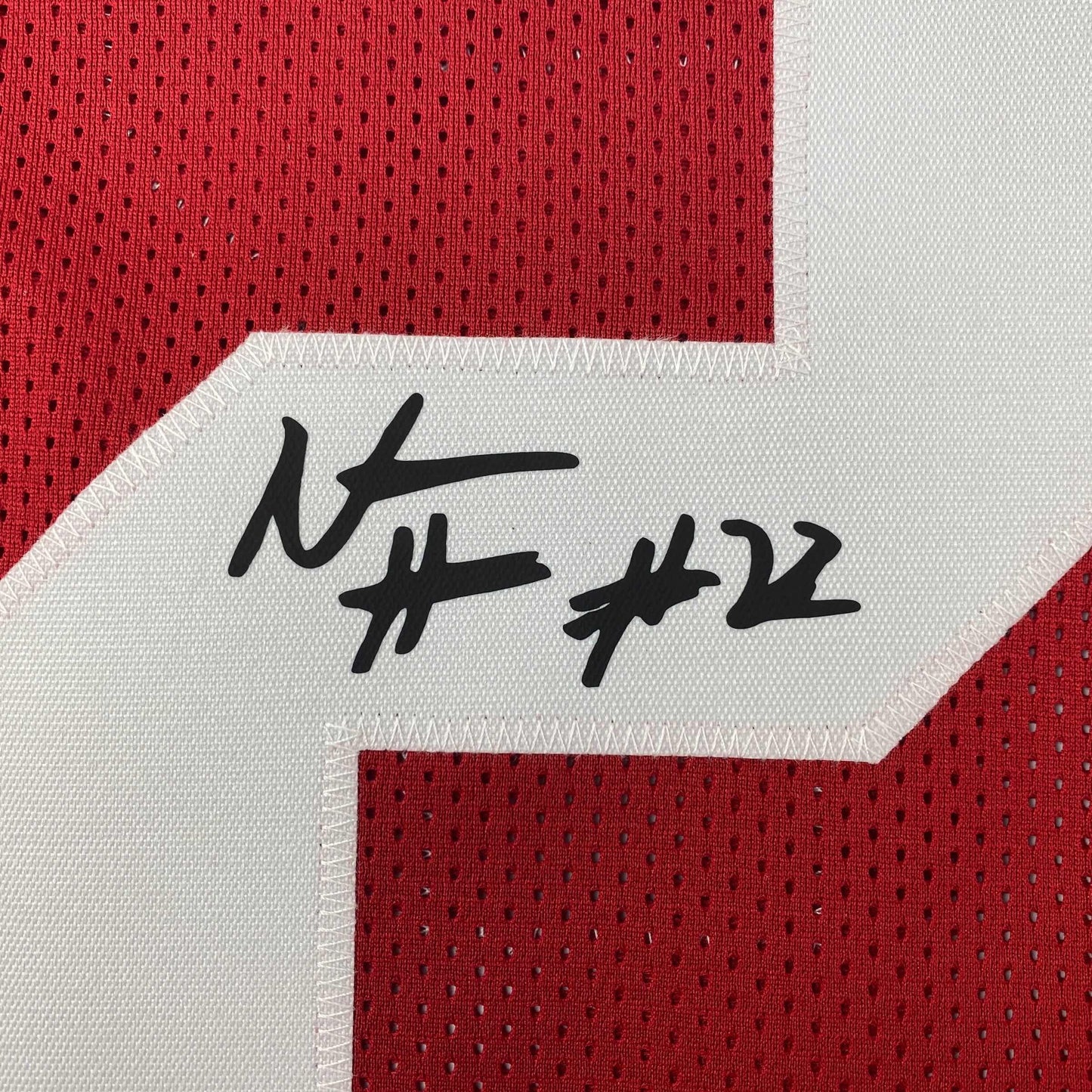 Facsimile Autographed Najee Harris Alabama Red Reprint Laser Auto College Football Jersey Size Men's XL