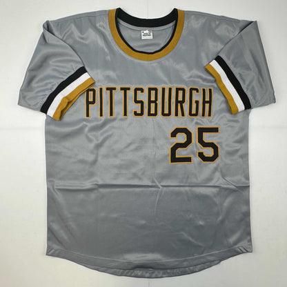 Autographed/Signed Bobby Bonilla Pittsburgh Grey Baseball Jersey JSA COA