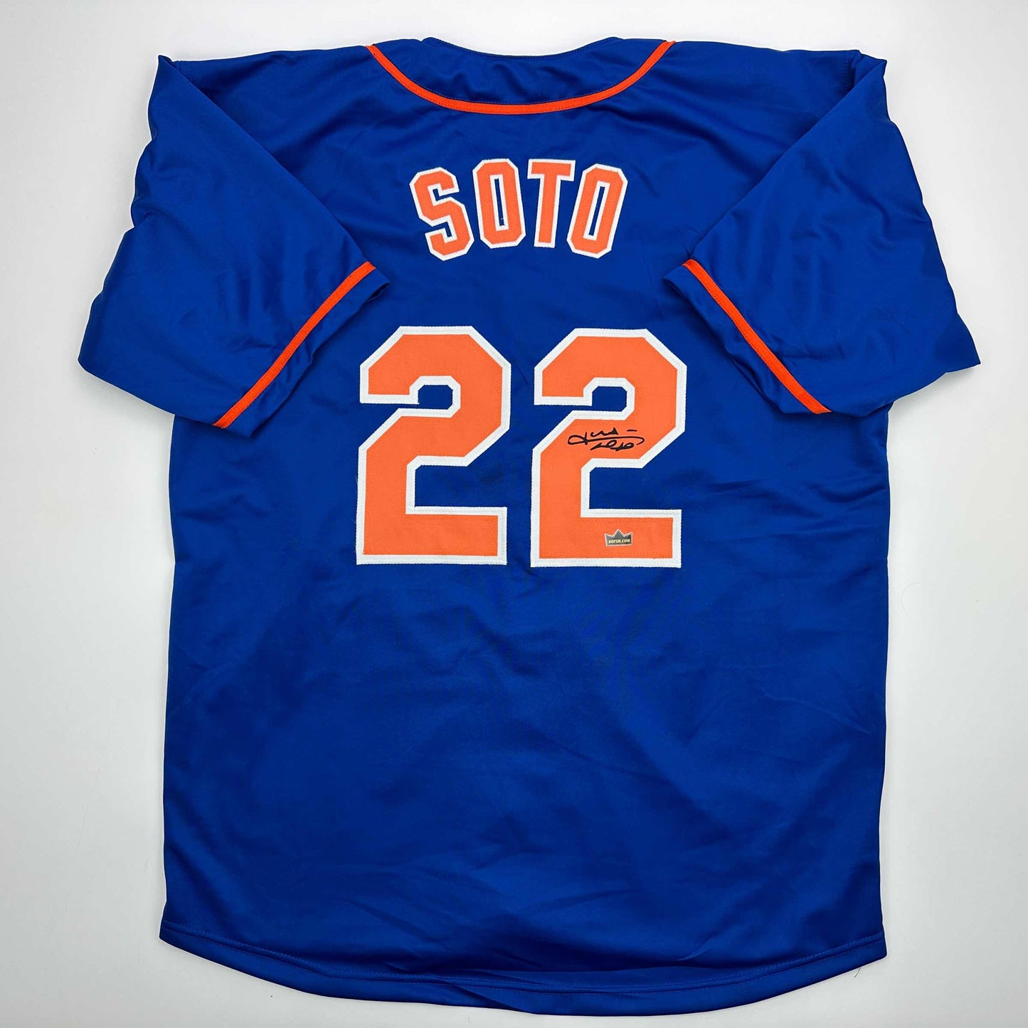 Facsimile Autographed Juan Soto New York Blue Reprint Laser Auto Baseball Jersey Size Men's XL