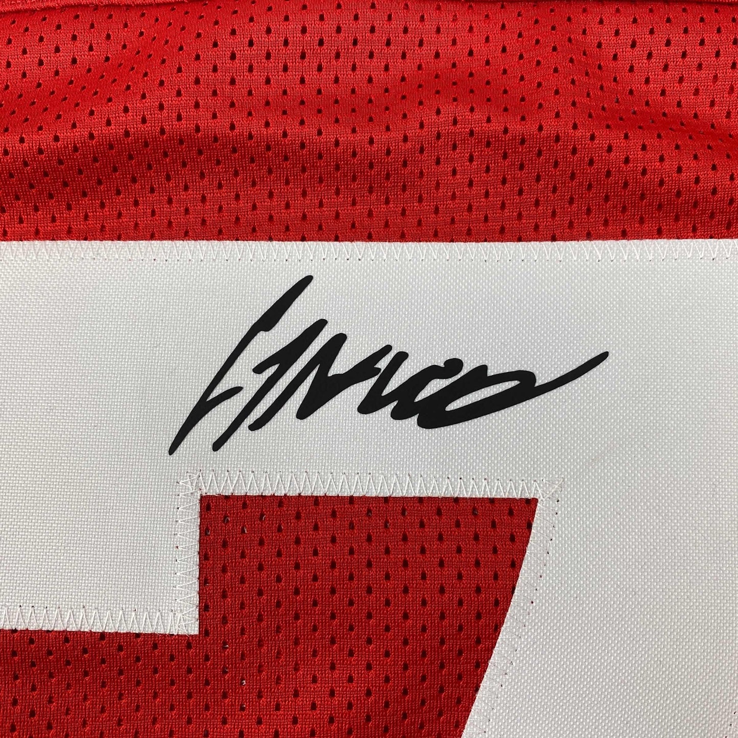 Facsimile Autographed CJ C.J. Stroud Ohio State Red Reprint Laser Auto College Football Jersey Size Men's XL