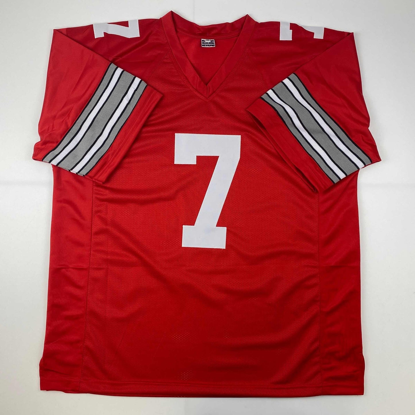 Facsimile Autographed CJ C.J. Stroud Ohio State Red Reprint Laser Auto College Football Jersey Size Men's XL
