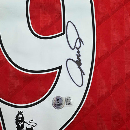Autographed/Signed Fernando Torres Liverpool Red Soccer Jersey Beckett BAS COA