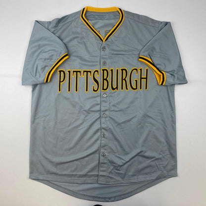 Autographed/Signed Oneil Cruz Pittsburgh Grey Baseball Jersey JSA COA