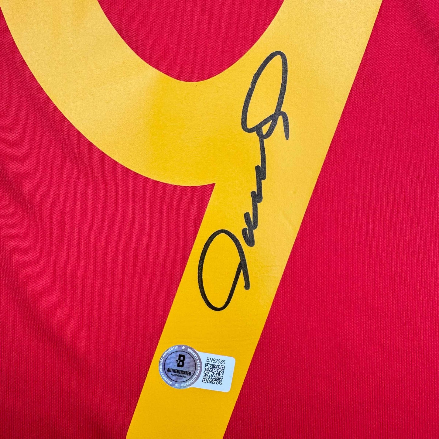 Autographed/Signed Fernando Torres Spain Red World Cup Soccer Futbol Jersey Beckett BAS COA