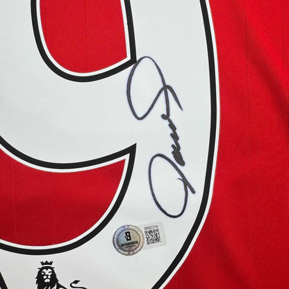 Autographed/Signed Fernando Torres Liverpool Red Soccer Jersey Beckett BAS COA
