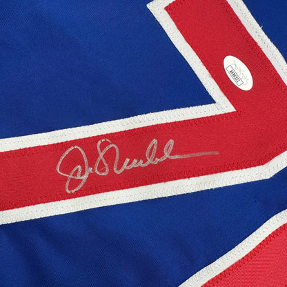 Autographed/Signed Joe Maddon Chicago Blue Baseball Jersey JSA COA