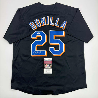 Autographed/Signed Bobby Bonilla New York Black Baseball Jersey JSA COA