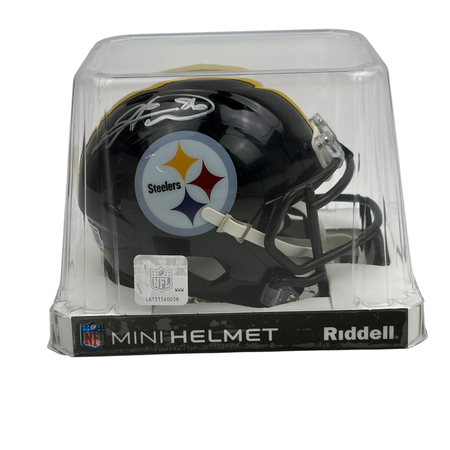 Autographed/Signed Hines Ward Pittsburgh Steelers Mini Football Helmet Beckett BAS COA