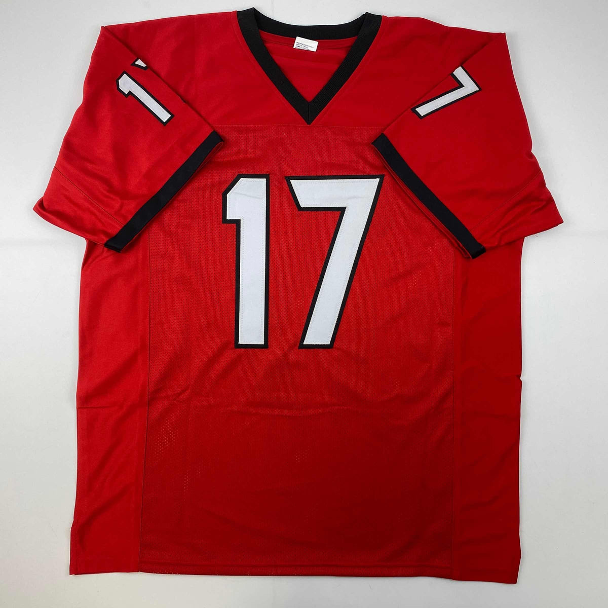 Facsimile Autographed Nakobe Dean Georgia Red Reprint Laser Auto College Football Jersey Size Men's XL