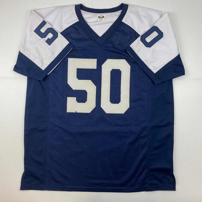 Facsimile Autographed Sean Lee Dallas Thanksgiving Day Reprint Laser Auto Football Jersey Size Men's XL