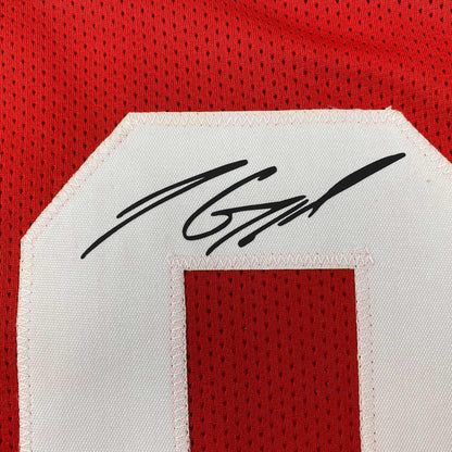 Facsimile Autographed Jimmy Garoppolo San Francisco Red Reprint Laser Auto Football Jersey Size Men's XL