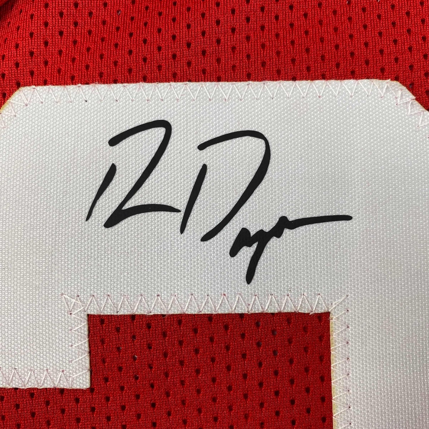 Facsimile Autographed Ron Dayne Wisconsin Red Reprint Laser Auto College Football Jersey Size Men's XL