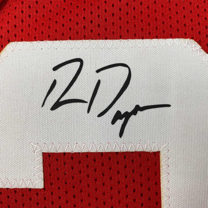 Facsimile Autographed Ron Dayne Wisconsin Red Reprint Laser Auto College Football Jersey Size Men's XL