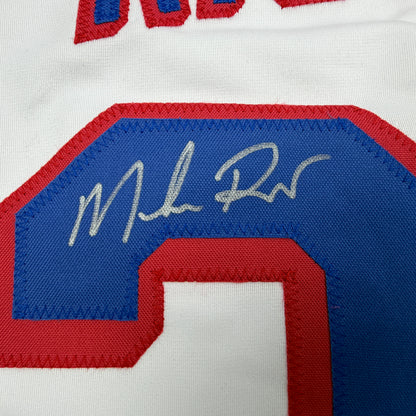 Autographed/Signed Mike Richter New York White Hockey Jersey Beckett BAS COA