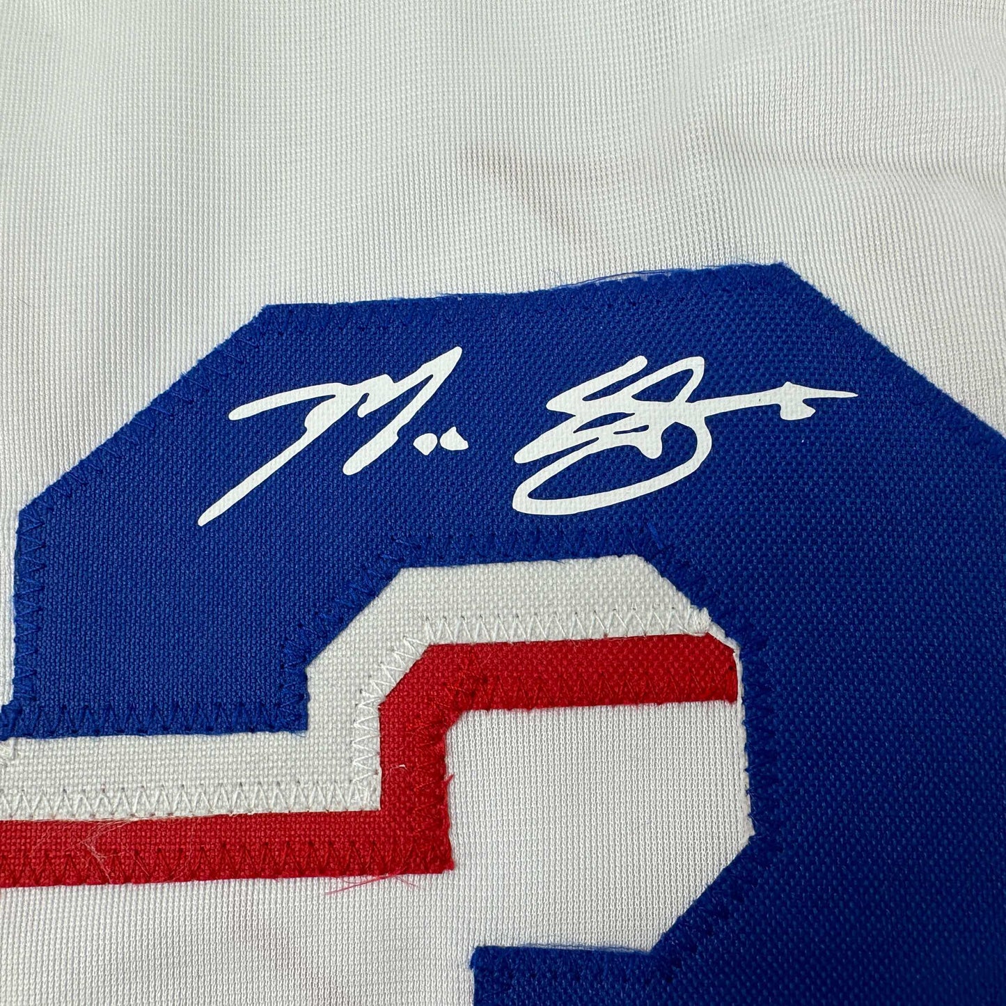 Facsimile Autographed Max Scherzer Texas White Reprint Laser Auto Baseball Jersey Size Men's XL