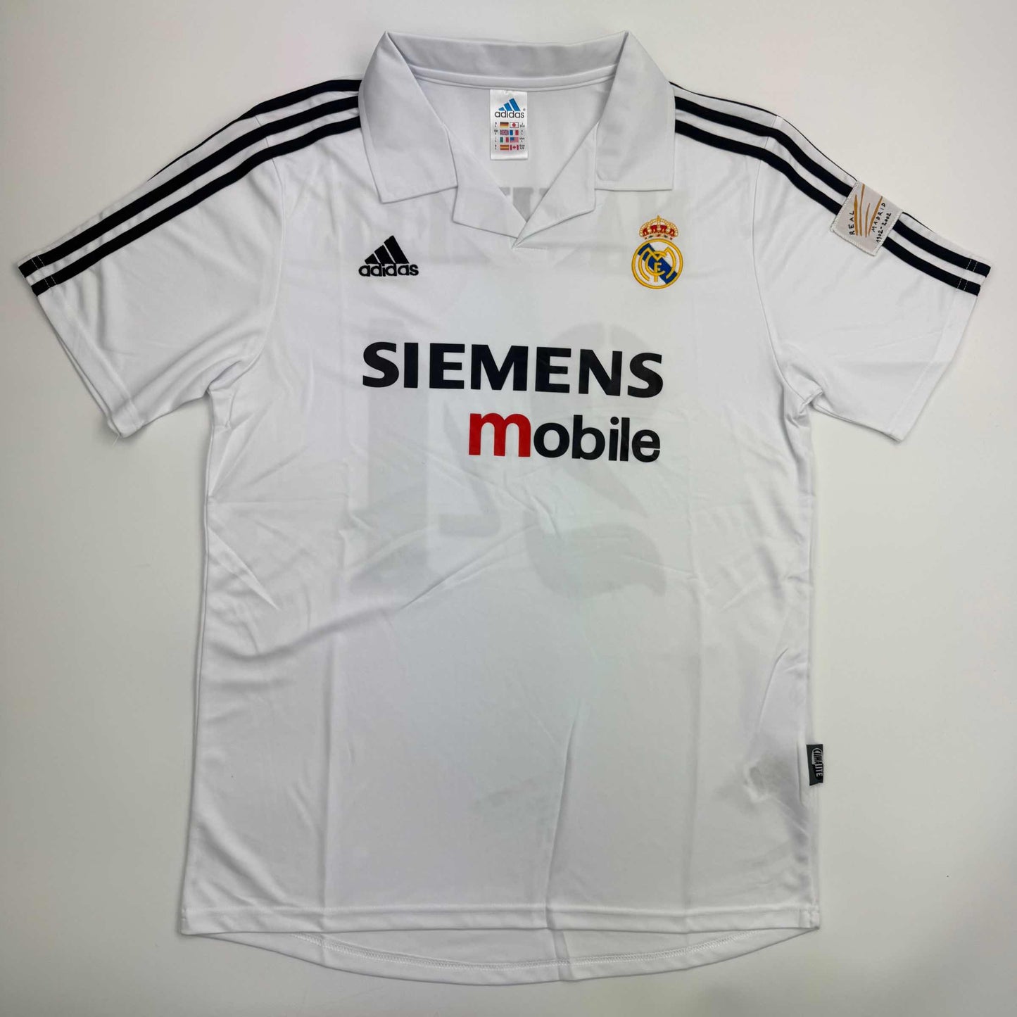 Autographed/Signed Claude Makelele Real Madrid White Soccer Jersey Beckett BAS COA