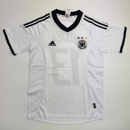 Autographed/Signed Michael Ballack Germany White Soccer World Cup Jersey Beckett BAS COA