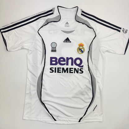 Autographed/Signed Roberto Carlos Real Madrid White Soccer Jersey Beckett BAS COA
