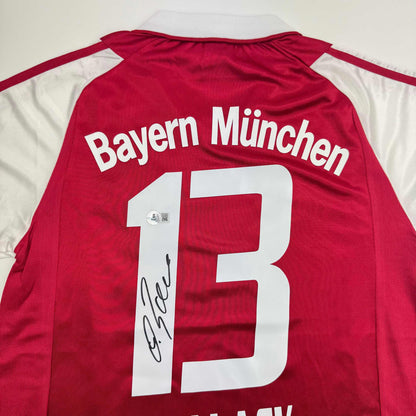 Autographed/Signed Michael Ballack FC Bayern Munich Red Soccer Futbol Jersey Beckett BAS COA