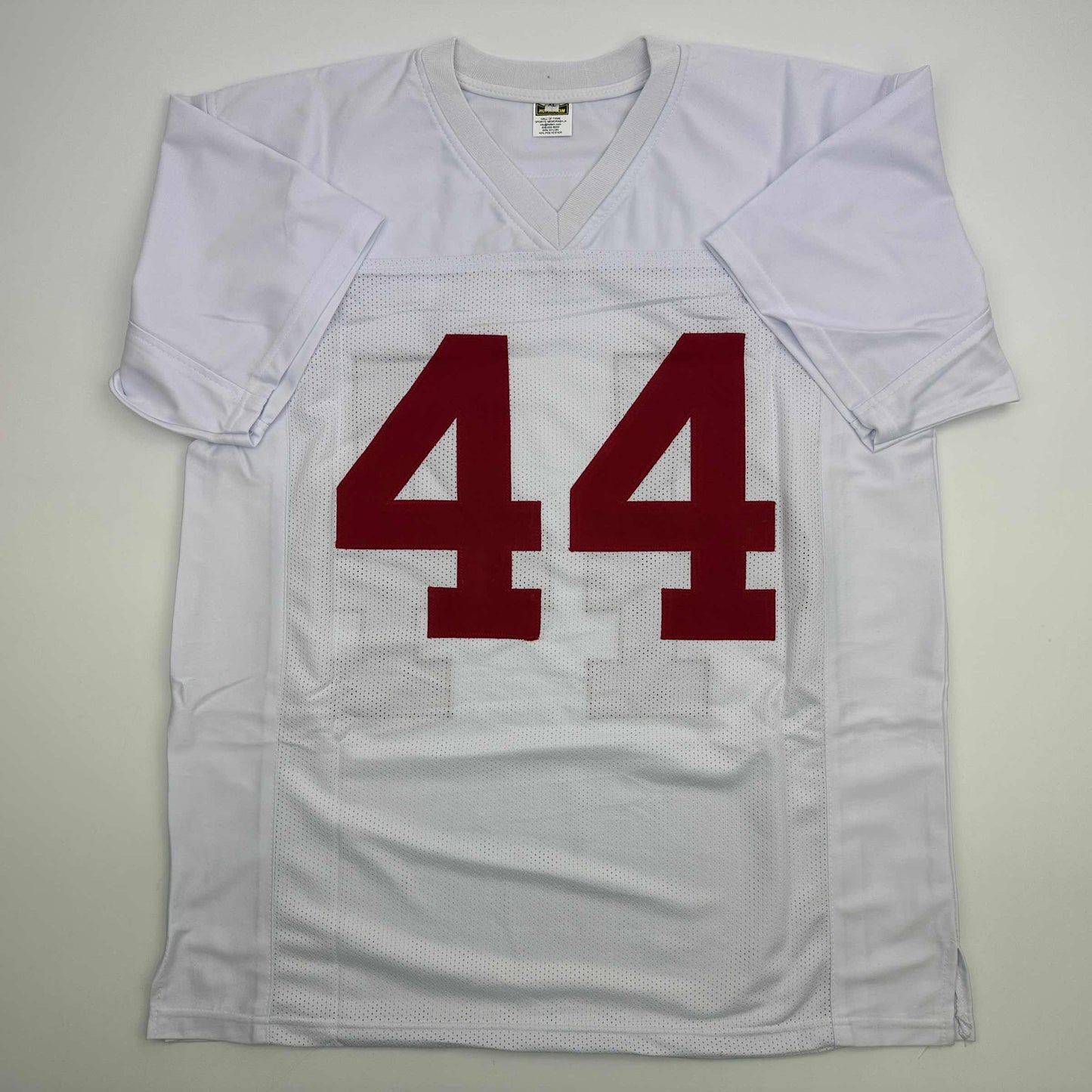 Facsimile Autographed Tom Hanks Forrest Gump Movie Alabama White Reprint Laser Auto College Football Jersey Size Men's XL