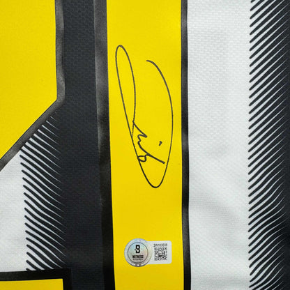 Autographed/Signed Andrea Pirlo Juventus White Soccer Jersey Beckett BAS COA