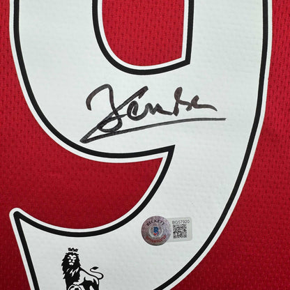 Autographed/Signed DImitar Berbatov Manchester United Red Soccer Jersey Beckett BAS COA