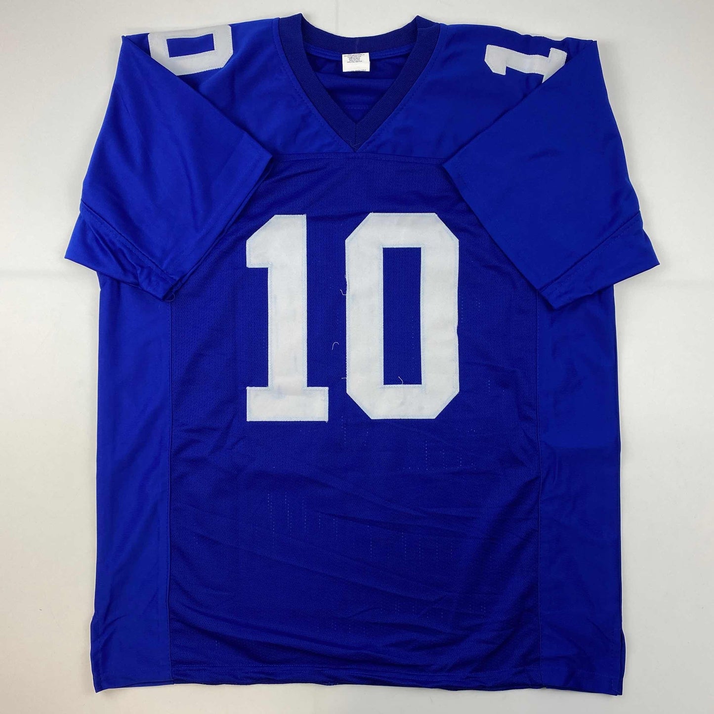 Facsimile Autographed Eli Manning New York Blue Reprint Laser Auto Football Jersey Size Men's XL