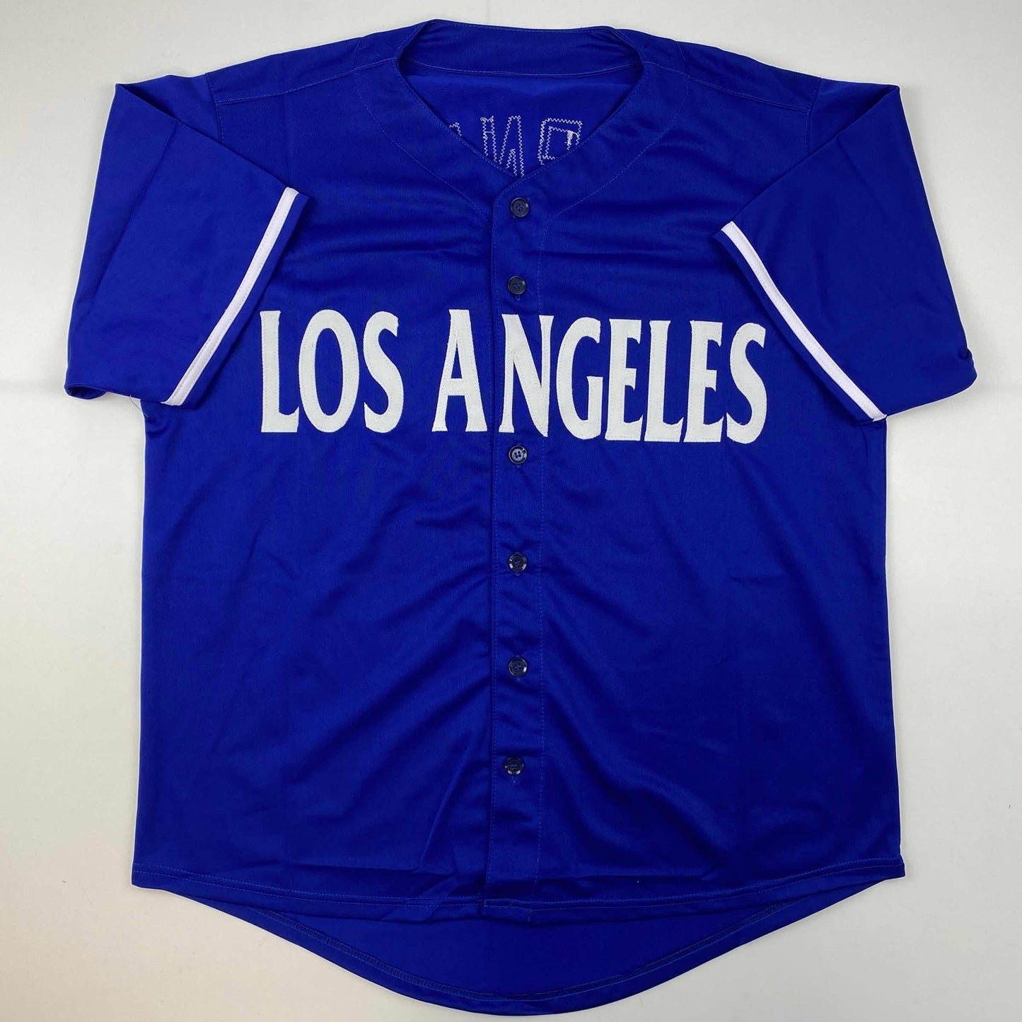 Facsimile Autographed Trea Turner Los Angeles LA Blue Reprint Laser Auto Baseball Jersey Size Men's XL