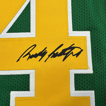 Facsimile Autographed Rudy Ruettiger Notre Dame Green Reprint Laser Auto College Football Jersey Size Men's XL