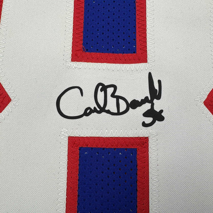 Facsimile Autographed Carl Banks New York Blue Reprint Laser Auto Football Jersey Size Men's XL