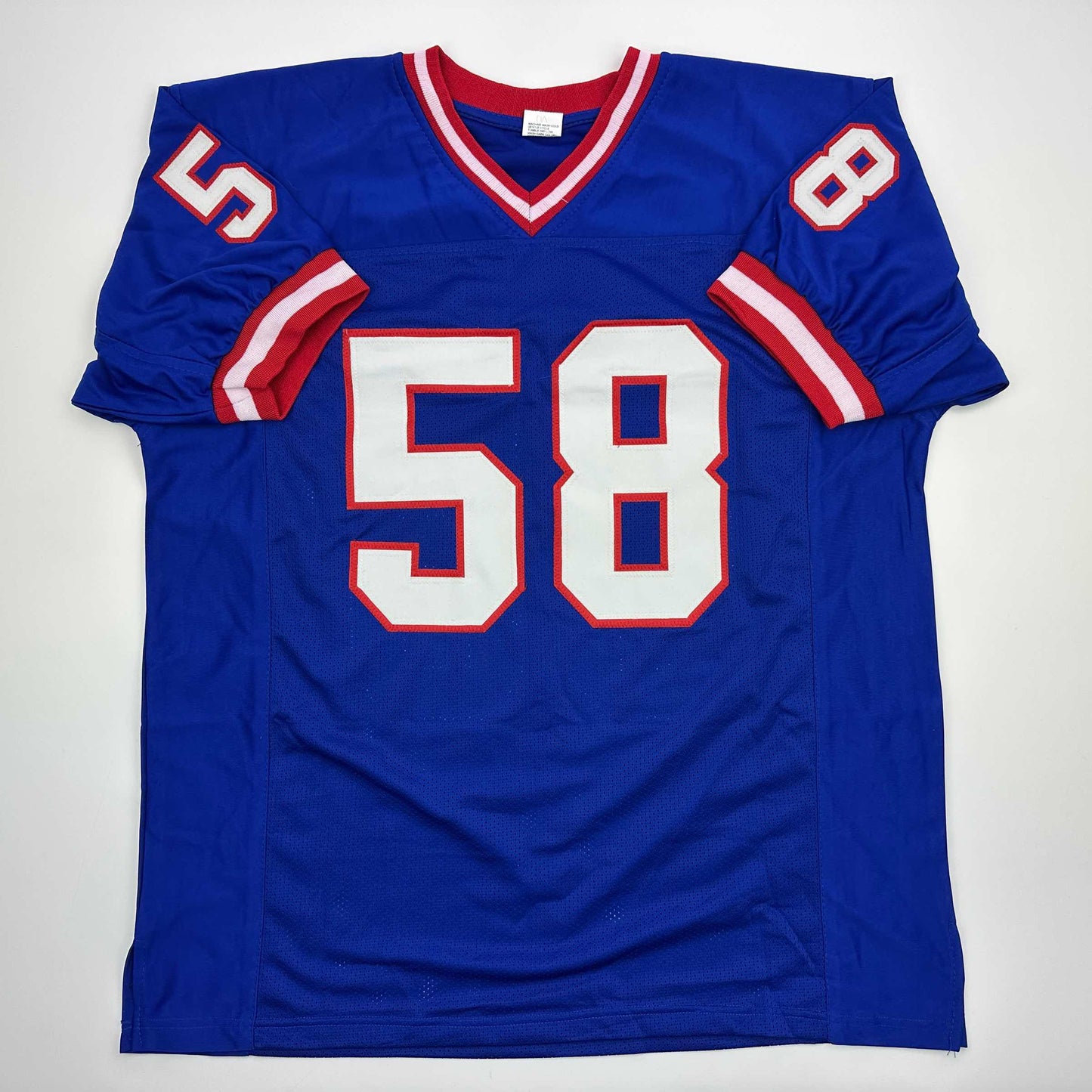 Facsimile Autographed Carl Banks New York Blue Reprint Laser Auto Football Jersey Size Men's XL