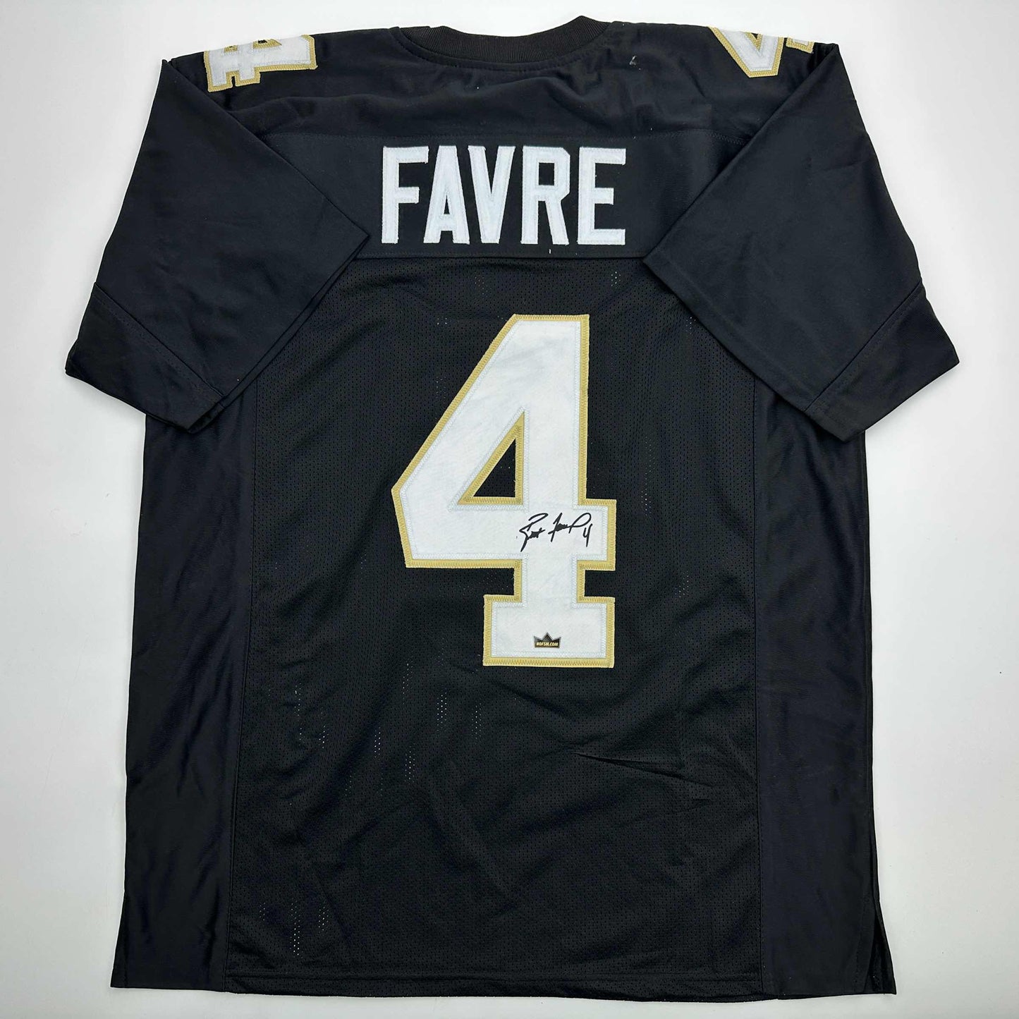 Facsimile Autographed Brett Favre Southern Miss Black Reprint Laser Auto College Football Jersey Size Men's XL