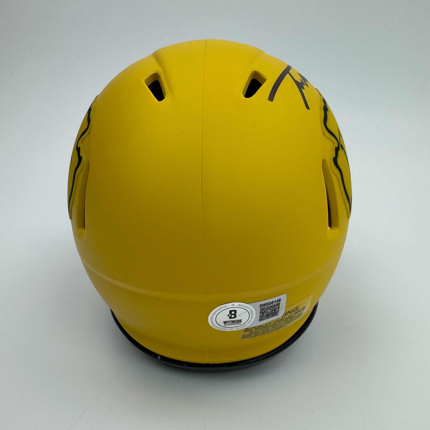 Autographed/Signed Trent McDuffie Kansas City Chiefs Yellow Rave Mini Football Helmet Beckett BAS COA