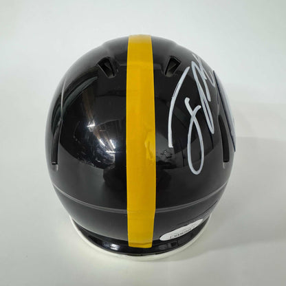 Autographed/Signed Joey Porter Jr. Pittsburgh Steelers Mini Football Helmet JSA COA
