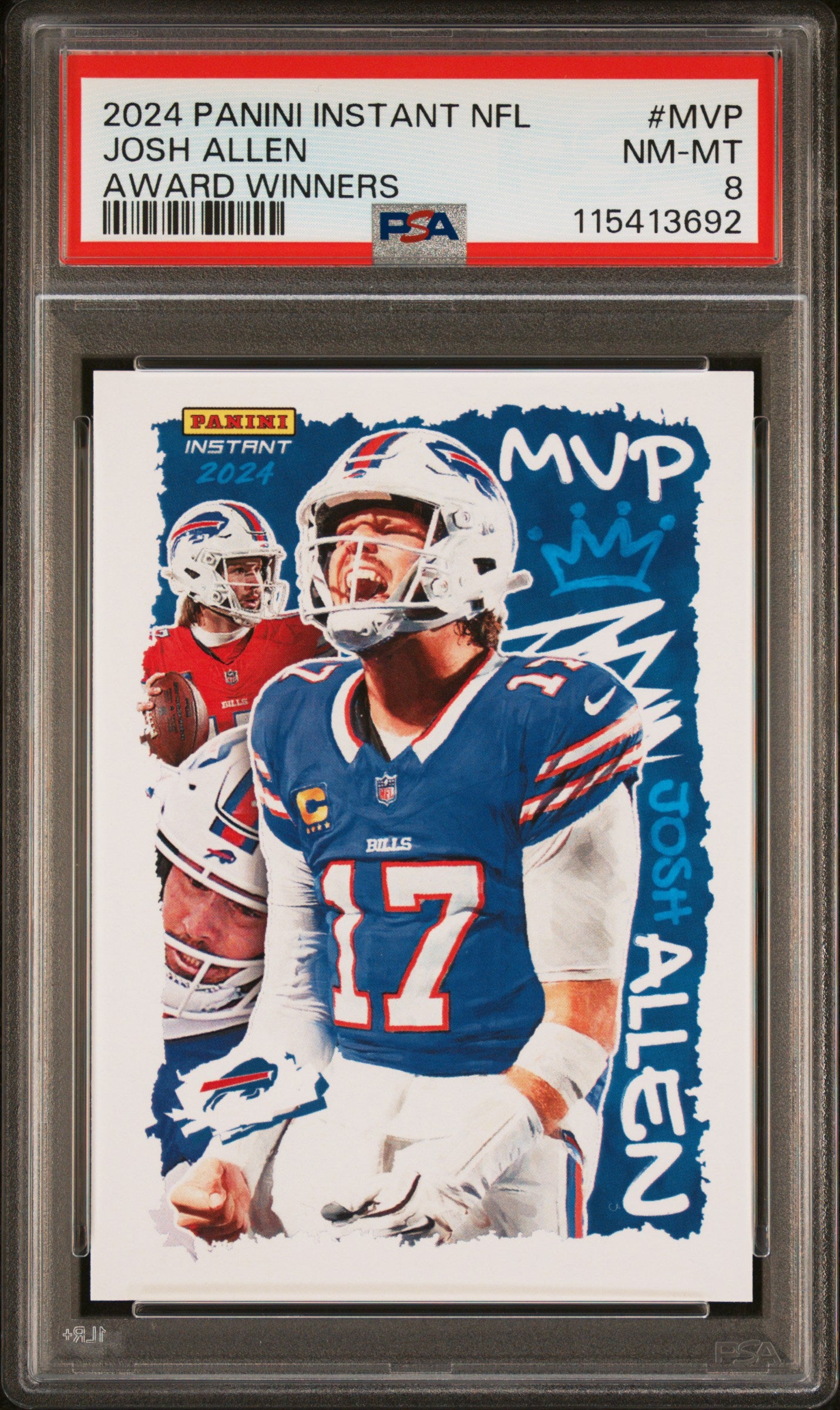 Graded 2024 Panini Instant NFL Josh Allen #MVP Award Winners PSA 8 Near Mint