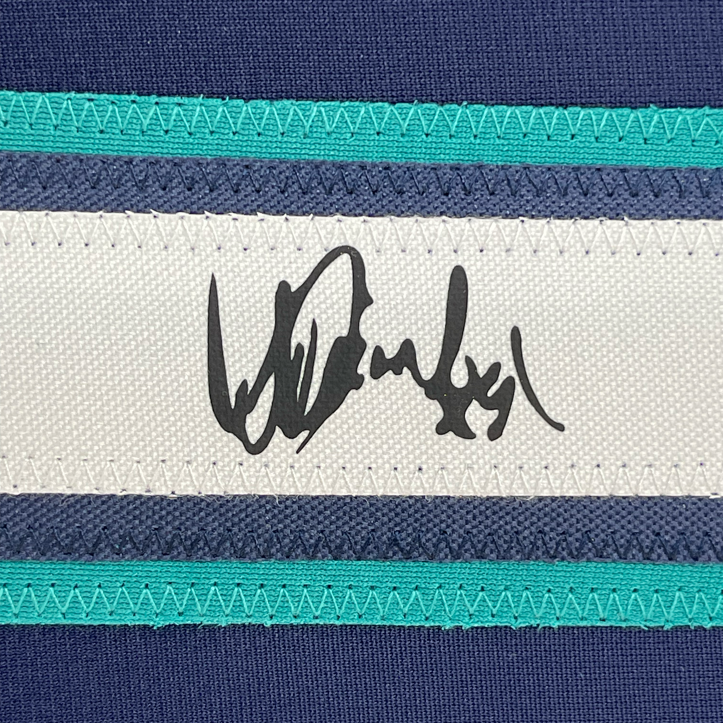 Framed Facsimile Autographed Ichiro Suzuki 35x39 Seattle Blue Reprint Laser Auto Baseball Jersey