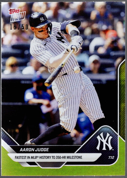 2025 Topps Now Aaron Judge #416 Gold Foil /50 New York Yankees Baseball Card