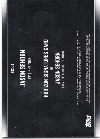2024 Topps Midnight Jason Sehorn #HZSJS Horizon Auto Football Card