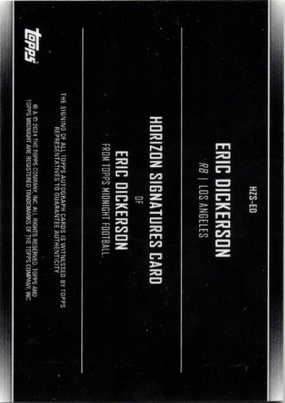 2024 Topps Midnight Eric Dickerson #HZSED Horizon Signatures Los Angeles Rams Football Card