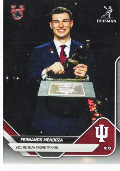 2025 Topps Bowman U Now Fernando Mendoza #60SP Indiana Hoosiers Rookie RC Football Card