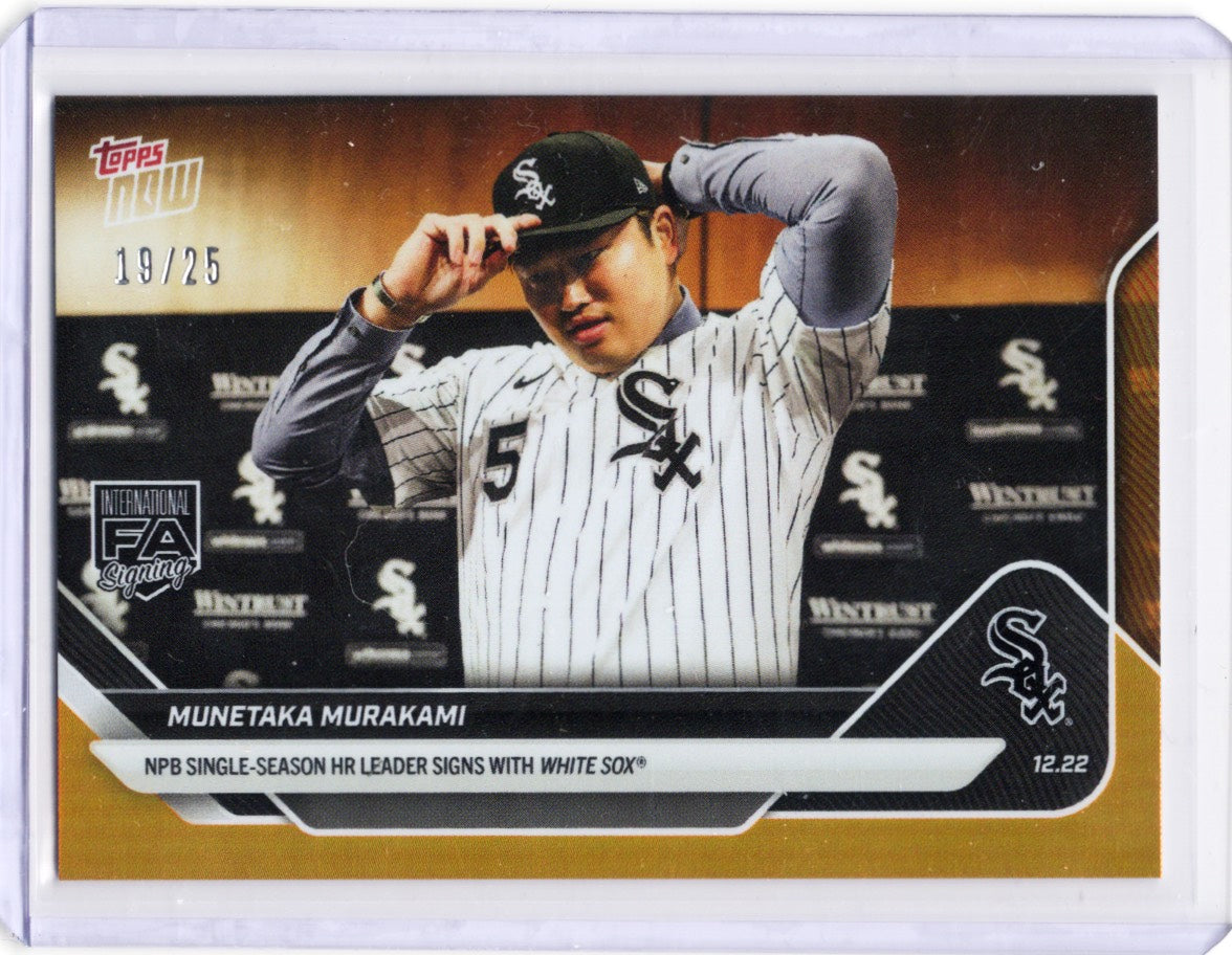 2025 Topps Now Munetaka Murakami #OS11 Orange Foil /25 Chicago White Sox Rookie RC Baseball Card