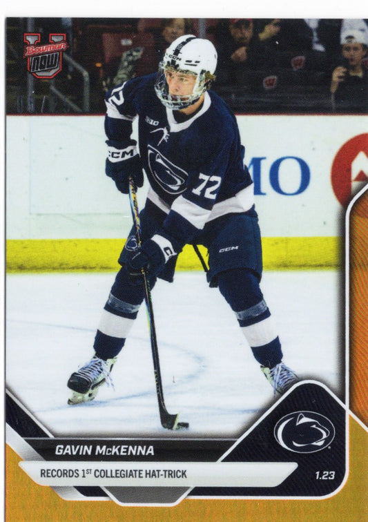 2025 Topps Bowman U Now Gavin McKenna #3 Orange Foil /25 Penn State Nittany Lions Rookie RC Hockey Card